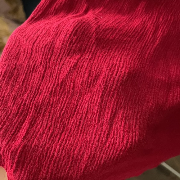 Red Streetwear Society Flowy Off Shoulder Top - Picture 8 of 12